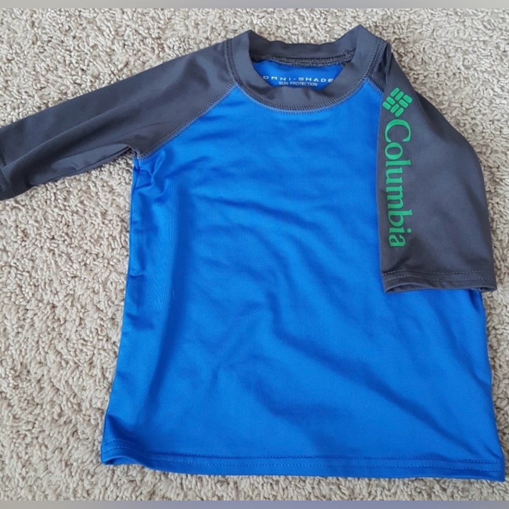 Columbia rashguard swim shirt sun top 2T logo 2 toddler